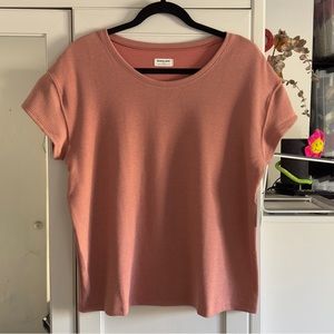 Women's Zen Waffle Tee in Light Mahogany Size Medium
